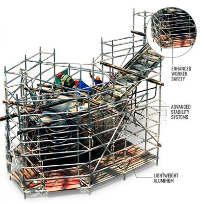 Bom preço. Torre de Andaime de Alumínio com Encaixe Rápido Montagem Sem Ferramentas Sem Martelo Necessário Plataforma de Acesso de Conexão Rápida EN1004 on-line