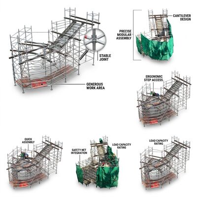 Bom preço. Torre de Andaime de Extensão em Cantilever de Alumínio 1.5m Plataforma de Alcance Estendido Sistema de Acesso Sobre Obstrução EN1004 CE on-line
